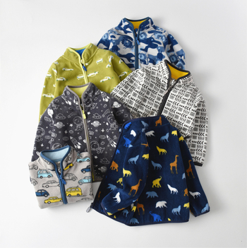 Φθινόπωρο και Χειμώνας 2025 Νέο Παιδικό Polar Fleece Μπουφάν με Λεπτό Μακρυμάνικο Στάσιμο Κολάρο με Στάσιμο, Λεπτό και Χειμερινό Στάδιο Wy1589 για Μωρά