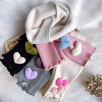 Κοριτσίστικα παντελόνια με φλις επένδυση για το φθινόπωρο και τον χειμώνα, κορεάτικο στυλ, love baby slim one βελούδινα κολάν, παιδικά ρούχα χονδρικής