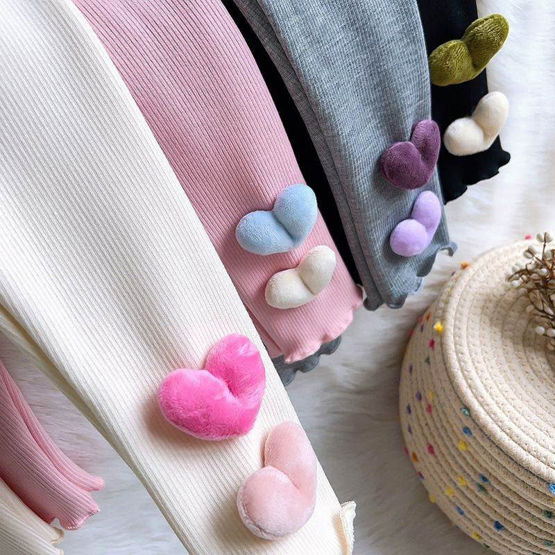 Tüdrukute sügis- ja talvefliisvoodriga püksid, Korea stiilis, love baby slim one samet retuusid, laste riided hulgimüügist