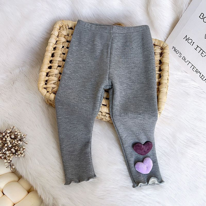 Tüdrukute sügis- ja talvefliisvoodriga püksid, Korea stiilis, love baby slim one samet retuusid, laste riided hulgimüügist