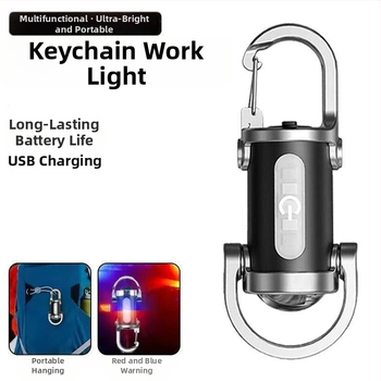 μίνι τσέπη με γάντζο λάμπα μπρελόκ εξωτερικού χώρου έντονο φως πολυεστέρα πλημμύρας led φωτισμός φακός