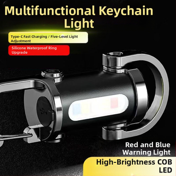 μίνι τσέπη με γάντζο λάμπα μπρελόκ εξωτερικού χώρου έντονο φως πολυεστέρα πλημμύρας led φωτισμός φακός