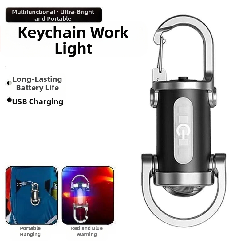 minitaskuga konksuga võtmehoidja lamp õues ere valgus polüpropüleenist LED-valgustus taskulamp