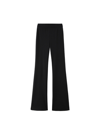 Черни микроразкроени панталони за жени, есен 2025, еластични, стягащи, с висока талия, тънки, с конски копита, дълги до пода, ежедневни панталони за жени