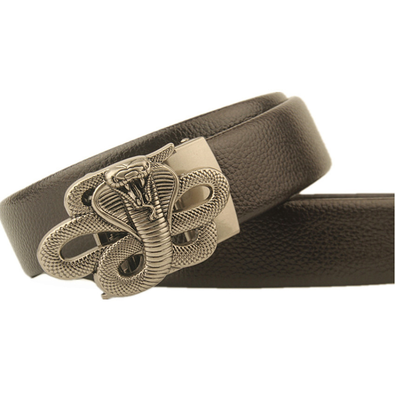 Kvaliteetne vöö Tähtkuju madu vöö Kobra pikendatud suure suurusega automaatse pandlaga silikoonnahast ekstra pikk 180 vöö