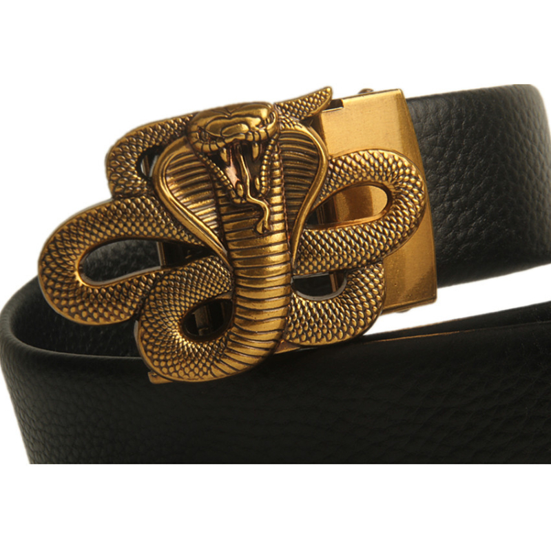 Kvaliteetne vöö Tähtkuju madu vöö Kobra pikendatud suure suurusega automaatse pandlaga silikoonnahast ekstra pikk 180 vöö