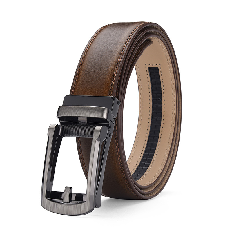 Meeste automaatse pandlaga vöö meeste nahast sinine hall 3,5 cm vabaaja äri meeste pükste vöö väliskaubanduse kuum müük