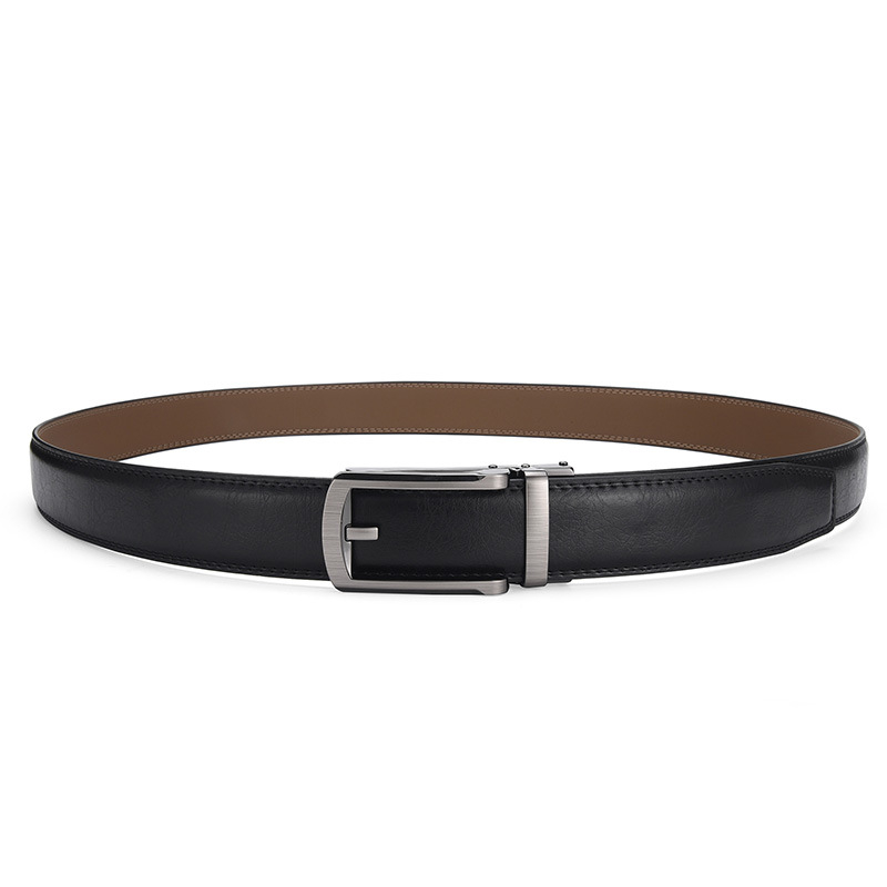 Meeste automaatse pandlaga vöö meeste nahast sinine hall 3,5 cm vabaaja äri meeste pükste vöö väliskaubanduse kuum müük