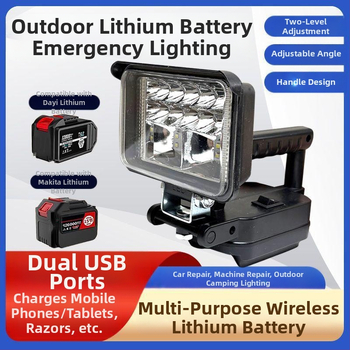 „General Art“ 48 V 88 V įrankio akumuliatoriaus įkrovimo lobių funkcija „pasidaryk pats“ lauko žvejybos LED apšvietimo darbo lempa