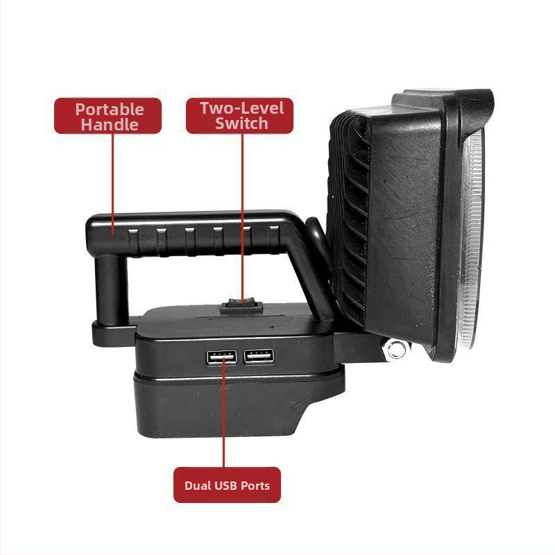 „General Art“ 48 V 88 V įrankio akumuliatoriaus įkrovimo lobių funkcija „pasidaryk pats“ lauko žvejybos LED apšvietimo darbo lempa