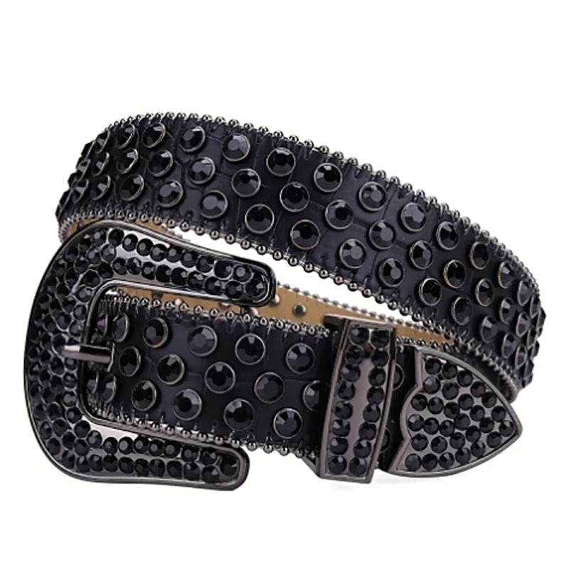 Piiriülene punk-tüdrukute rhinestones vöö koos moeka teemantidega kaunistatud meeste klaasist teemantidega kaunistatud vööga