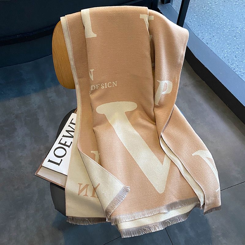 Aukštos klasės mados dvipusis šalikas vyrams ir moterims, žieminis sutirštintas kašmyro šalikas poroms, šiltas šalikas