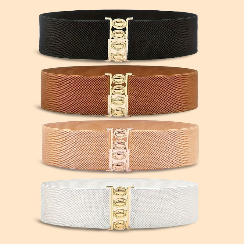 Naiste veniv elastne moodne lihtne lai vöö, kleit-kampsun, ülikonnajakk, vöökoht must