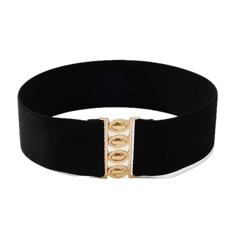 Naiste veniv elastne moodne lihtne lai vöö, kleit-kampsun, ülikonnajakk, vöökoht must