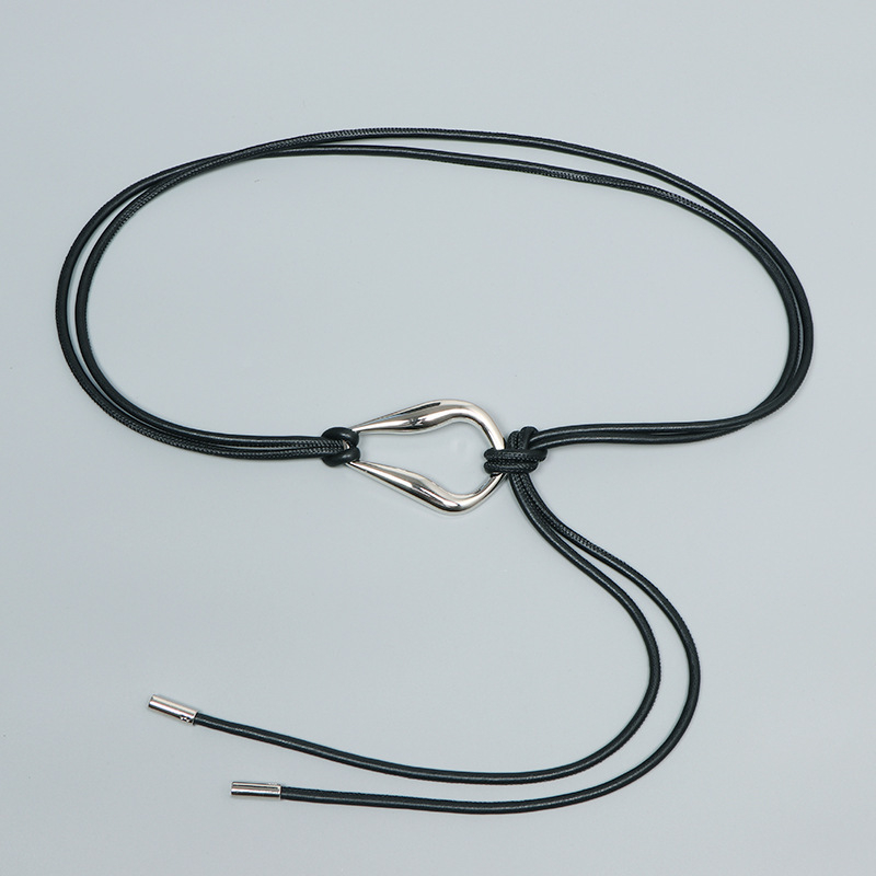 Vöökoha aksessuaarid naiste vöökoht õhuke vöö dekoratiivne kleit seelikuga kampsun mustvalge pikk vöö vöötihend