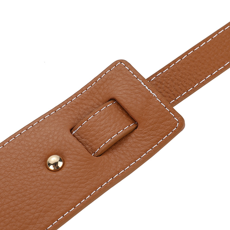 Pealmise kihi loomanahast naiste vöö litši mustriga dekoratiivne mantel, loomanahast vöökate must ehtsast nahast lai vöö naistele