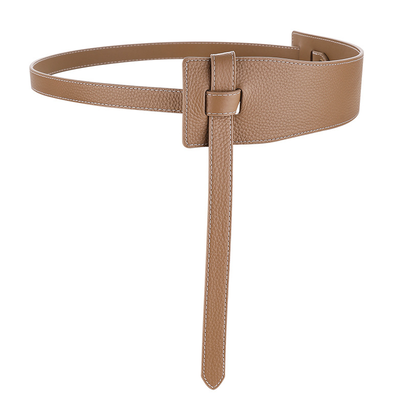 Pealmise kihi loomanahast naiste vöö litši mustriga dekoratiivne mantel, loomanahast vöökate must ehtsast nahast lai vöö naistele