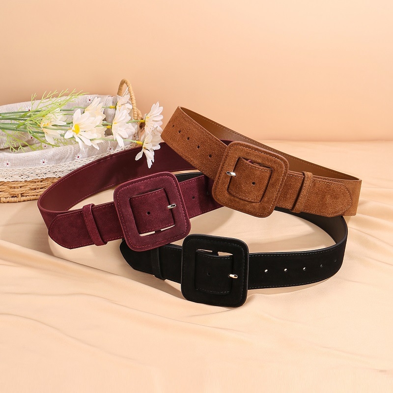 Sügis-talvine sametist loomanahast vöökoht, naiste vöö, vintage-stiilis dekoratiivne mantelülikond, ehtsast nahast lai vöö, naiste vöö