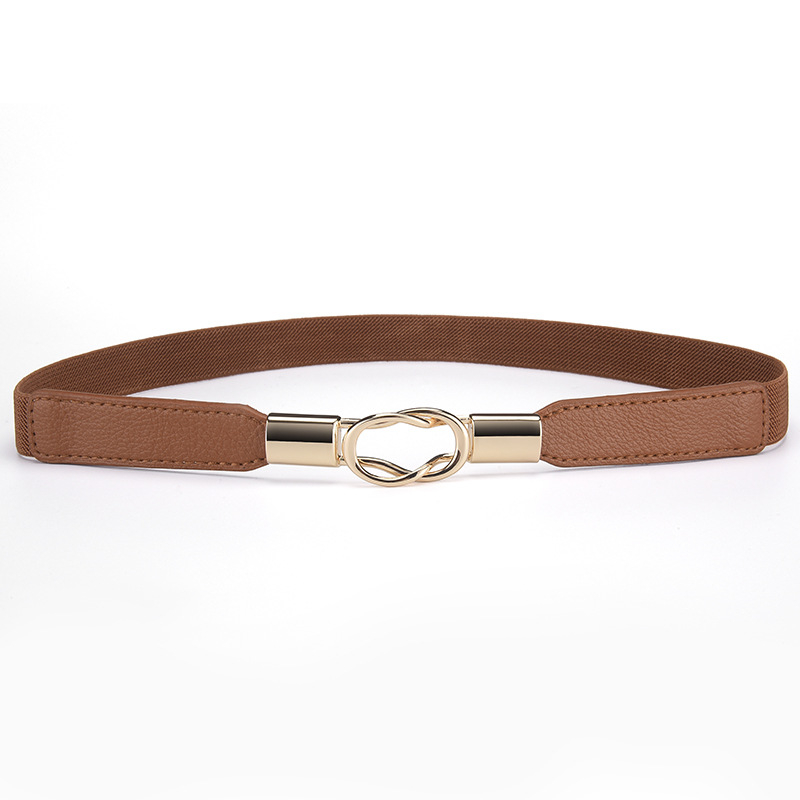 Moodne pandlaga õhuke vöö, naiste dekoratiivne vöö seelikuga, retro elastne kitsas vöö, must