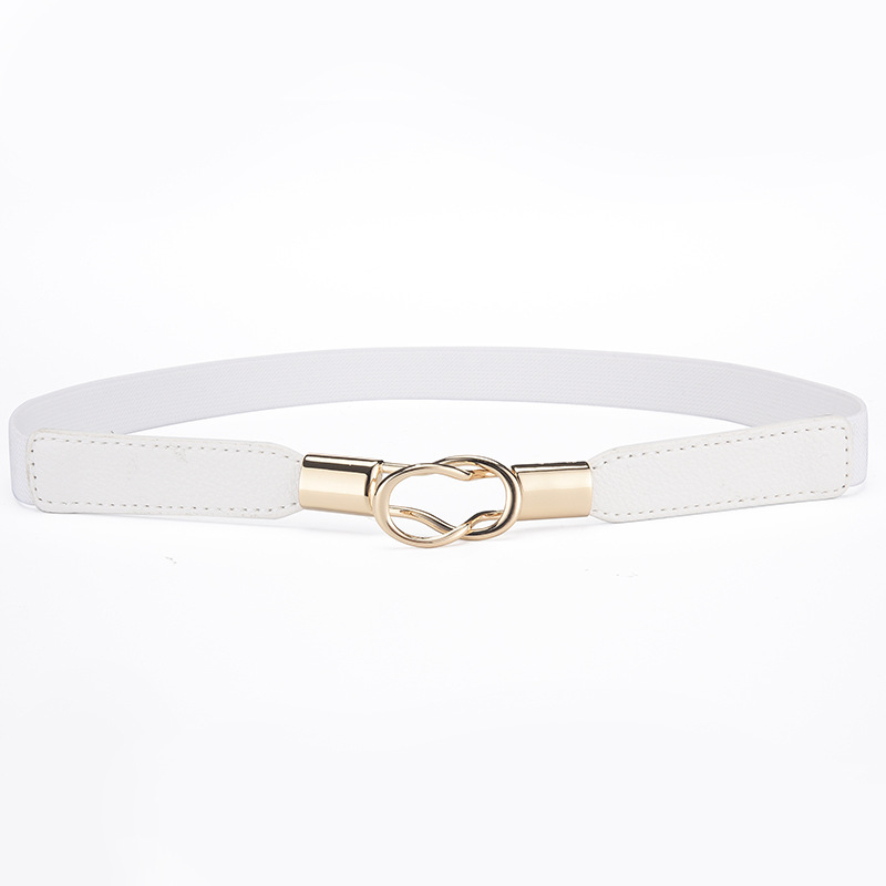 Moodne pandlaga õhuke vöö, naiste dekoratiivne vöö seelikuga, retro elastne kitsas vöö, must