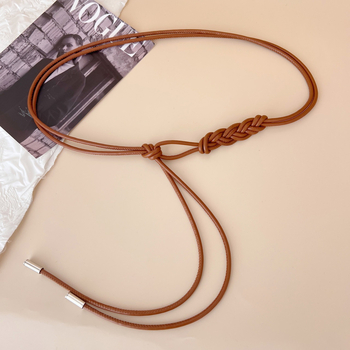 Naiste õhukesest nahast köiest vööahel ja seelikuga kampsun, must, Joker, Hiina pikk väike vöö, hulgimüük