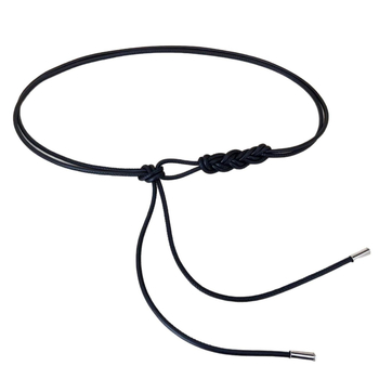 Naiste õhukesest nahast köiest vööahel ja seelikuga kampsun, must, Joker, Hiina pikk väike vöö, hulgimüük