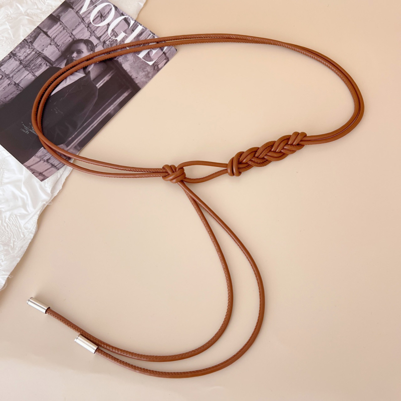 Naiste õhukesest nahast köiest vööahel ja seelikuga kampsun, must, Joker, Hiina pikk väike vöö, hulgimüük