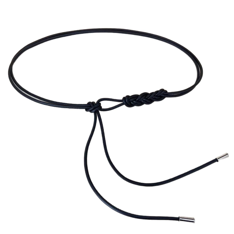 Naiste õhukesest nahast köiest vööahel ja seelikuga kampsun, must, Joker, Hiina pikk väike vöö, hulgimüük