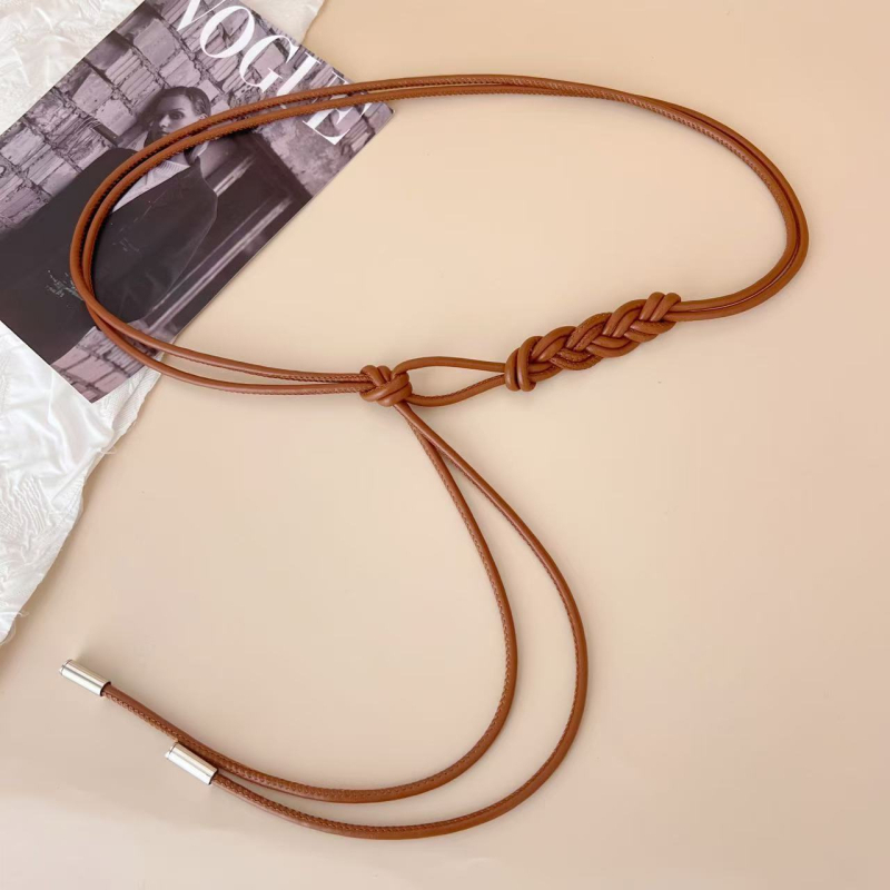 Naiste õhukesest nahast köiest vööahel ja seelikuga kampsun, must, Joker, Hiina pikk väike vöö, hulgimüük