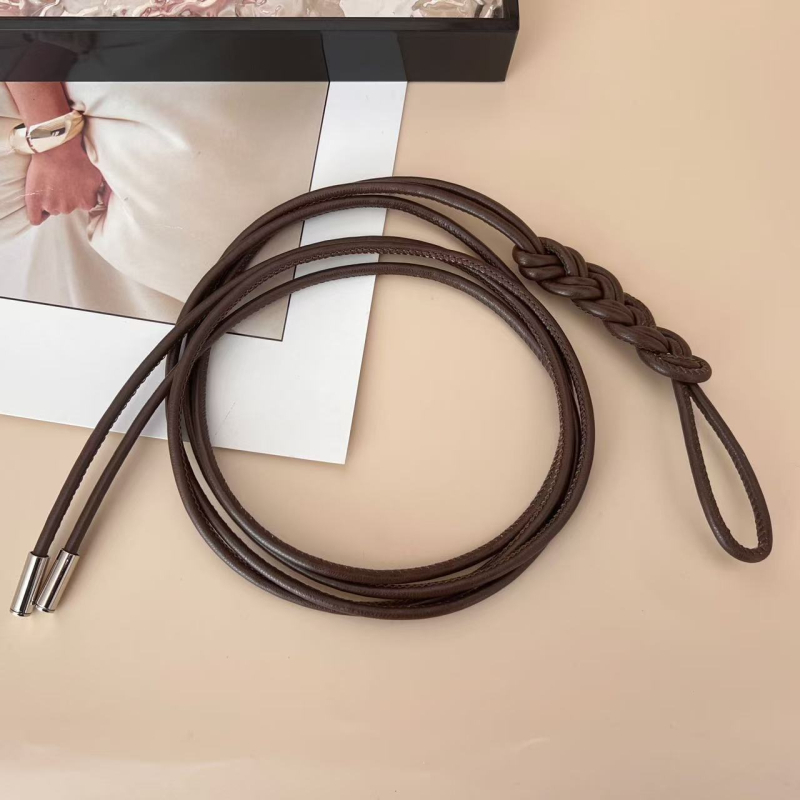 Naiste õhukesest nahast köiest vööahel ja seelikuga kampsun, must, Joker, Hiina pikk väike vöö, hulgimüük