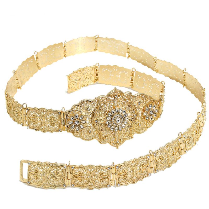 Prekogranični ruski Gaogao etnički pojas za ogrtače, ženski pojas s umetnutim kamenčićima, ukras za vjenčanje u struku