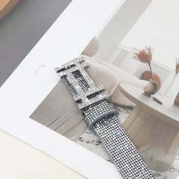 Γυναικεία Ζώνη με Στρας, Διακόσμηση Ζώνης, Ευρωπαϊκή και Αμερικανική Μόδα, Εξατομικευμένο Τζιν με Πούλιες και Ζώνη Sense με Σχεδιασμό All-Match