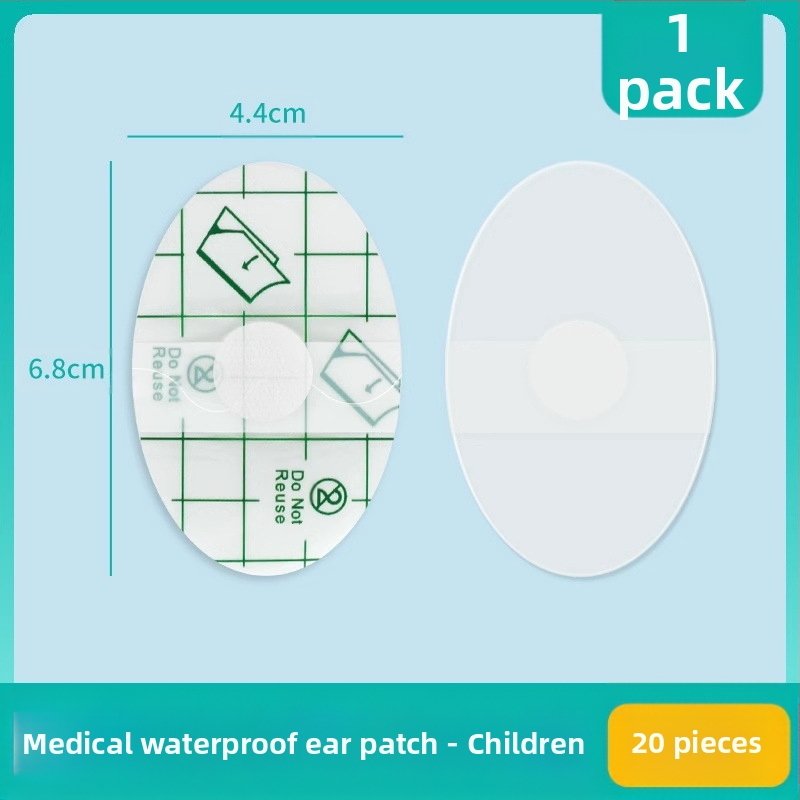 Medicininiai vandeniui atsparūs ausų pleistrai vaikams, naujagimiams, maudynėms, suaugusiesiems, vidurinės ausies skylutei, apsaugantiems nuo vandens, ausų kamšteliai