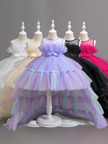 AliExpress dječja vučna haljina, haljina za djevojčice, haljina za predstavu, mrežasta haljina s motivom torte za djevojčice, haljina princeze za djevojčice