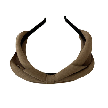 Κορεατικό στυλ Vintage πτυχωτό τόξο κεφαλόδεσμος niche design curl ύφασμα κεφαλόδεσμος σε συμπαγές χρώμα all-match σφιγκτήρας μαλλιών για γυναίκες