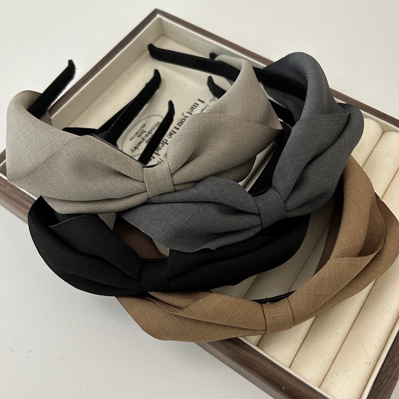 Korea stiilis vintage volditud lipsuga peapael, niši disainiga lokkis kangast peapael, ühtlase värviga, kõikidele sobiv juukseklamber naistele