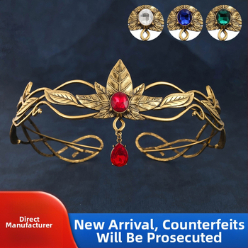 Uus piiriülene vene jumalanna otsaesise ornament Cosplay peakatte sulamist retro lehtedega peapael