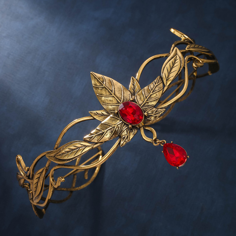 Uus piiriülene vene jumalanna otsaesise ornament Cosplay peakatte sulamist retro lehtedega peapael