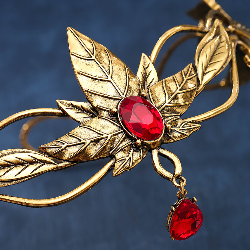 Uus piiriülene vene jumalanna otsaesise ornament Cosplay peakatte sulamist retro lehtedega peapael