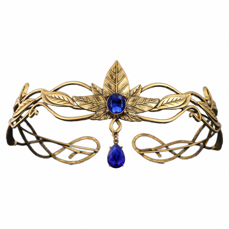 Uus piiriülene vene jumalanna otsaesise ornament Cosplay peakatte sulamist retro lehtedega peapael