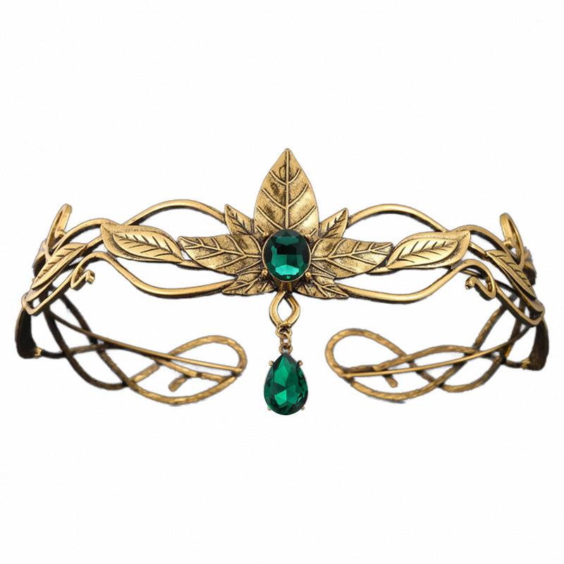 Uus piiriülene vene jumalanna otsaesise ornament Cosplay peakatte sulamist retro lehtedega peapael