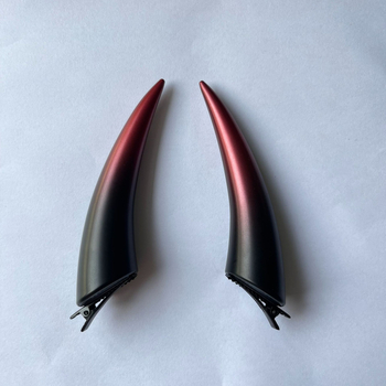 Σκούρα γοτθική πένσα γωνιακής άκρης διαβόλου για μαλλιά, κοστούμι αποκριών, κινούμενα σχέδια, μαύρα αξεσουάρ μαλλιών, φουρκέτα