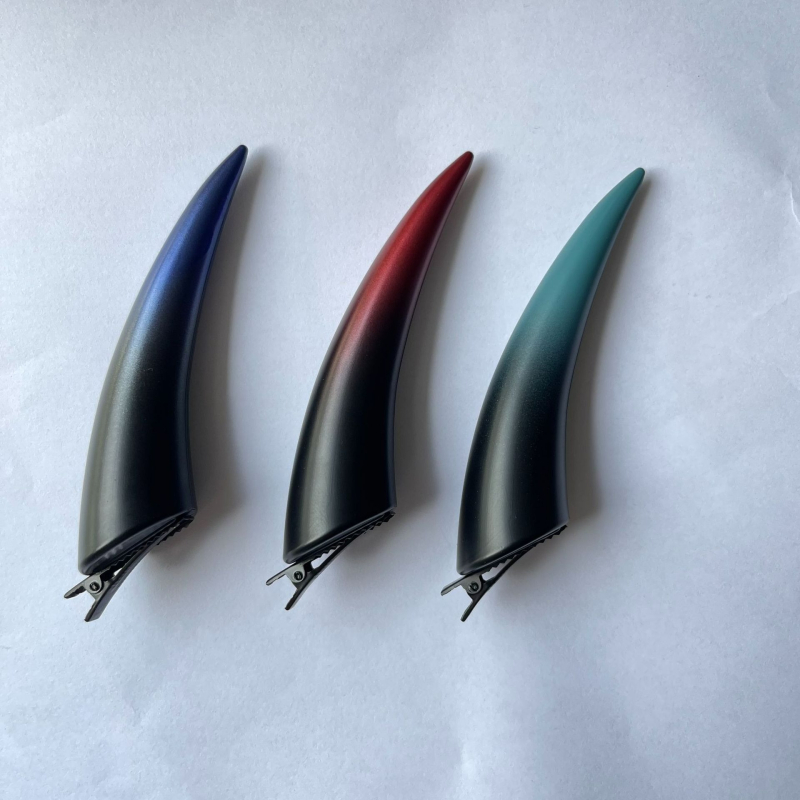 Tume gooti kuradinurga serva tangid juuste halloweeni kostüümi koomiksimustade juuste aksessuaarid juuksenõel