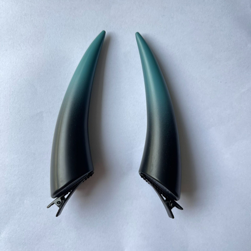 Tume gooti kuradinurga serva tangid juuste halloweeni kostüümi koomiksimustade juuste aksessuaarid juuksenõel