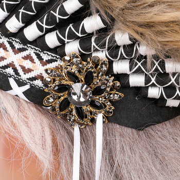 Καπέλο Ινδιάνου Φυλετού για την Ημέρα των Ευχαριστιών για το Halloween με Φυσικό Φτερό για το Κόκκινο, Χριστουγεννιάτικη Κορδέλα για τα Μαλλιά των Ευχαριστιών. Διαθέσιμη σε Πολλαπλά Χρώματα.