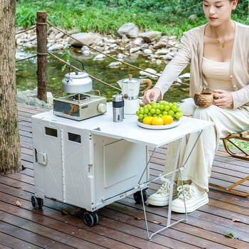 Matkakäru Kodune ostukäru Kaasaskantav käsikäru lauaplaadiga Matkakäru Kokkupandav plastkäru
