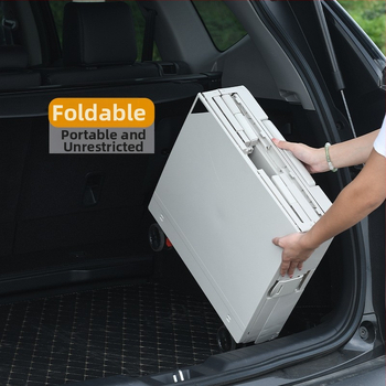 Matkakäru Kodune ostukäru Kaasaskantav käsikäru lauaplaadiga Matkakäru Kokkupandav plastkäru