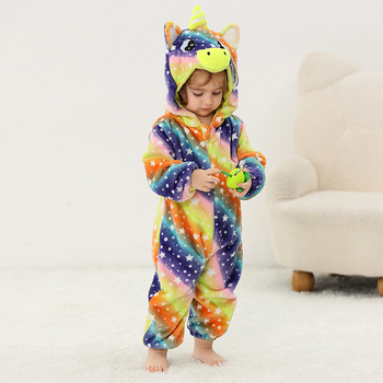 Παιδική φόρμα αναρρίχησης Michley Cross Border Unicorn Series, για μωρά και νήπια, κατηγορία A, φανελένια στολή αναρρίχησης Unicorn