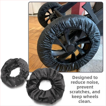 Piiriülene lapsevankri rehvikate rattakate siseruumides kasutatav veekindel ja mustusevastane esi- ja tagaratta kaitsekate