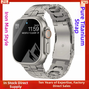Puhast titaanist metallist Iron Mani rihm Apple Watch 9 jaoks Apple Watch Ultra käepael S9 Ultras8 jaoks
